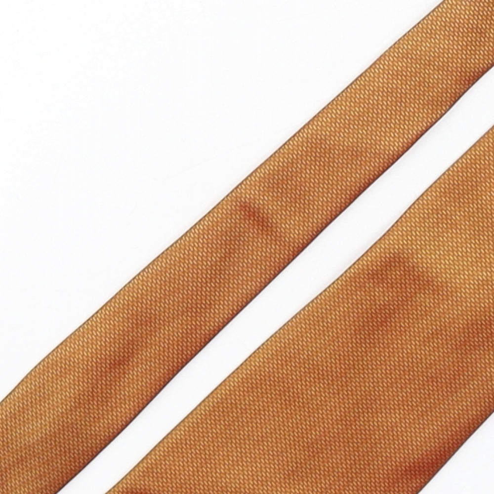 Marks and Spencer Mens Bronze  Silk Pointed Tie One Size