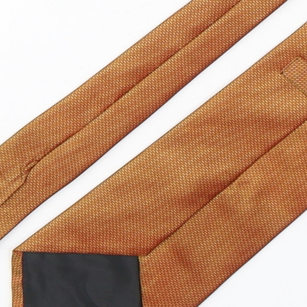 Marks and Spencer Mens Bronze  Silk Pointed Tie One Size