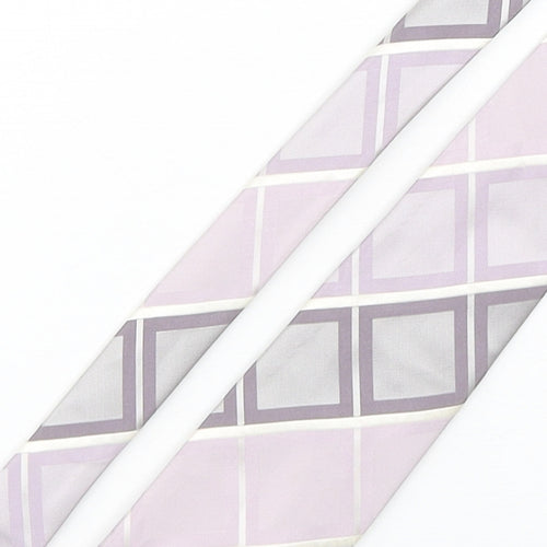 NEXT Mens Multicoloured Plaids & Checks Silk Pointed Tie One Size