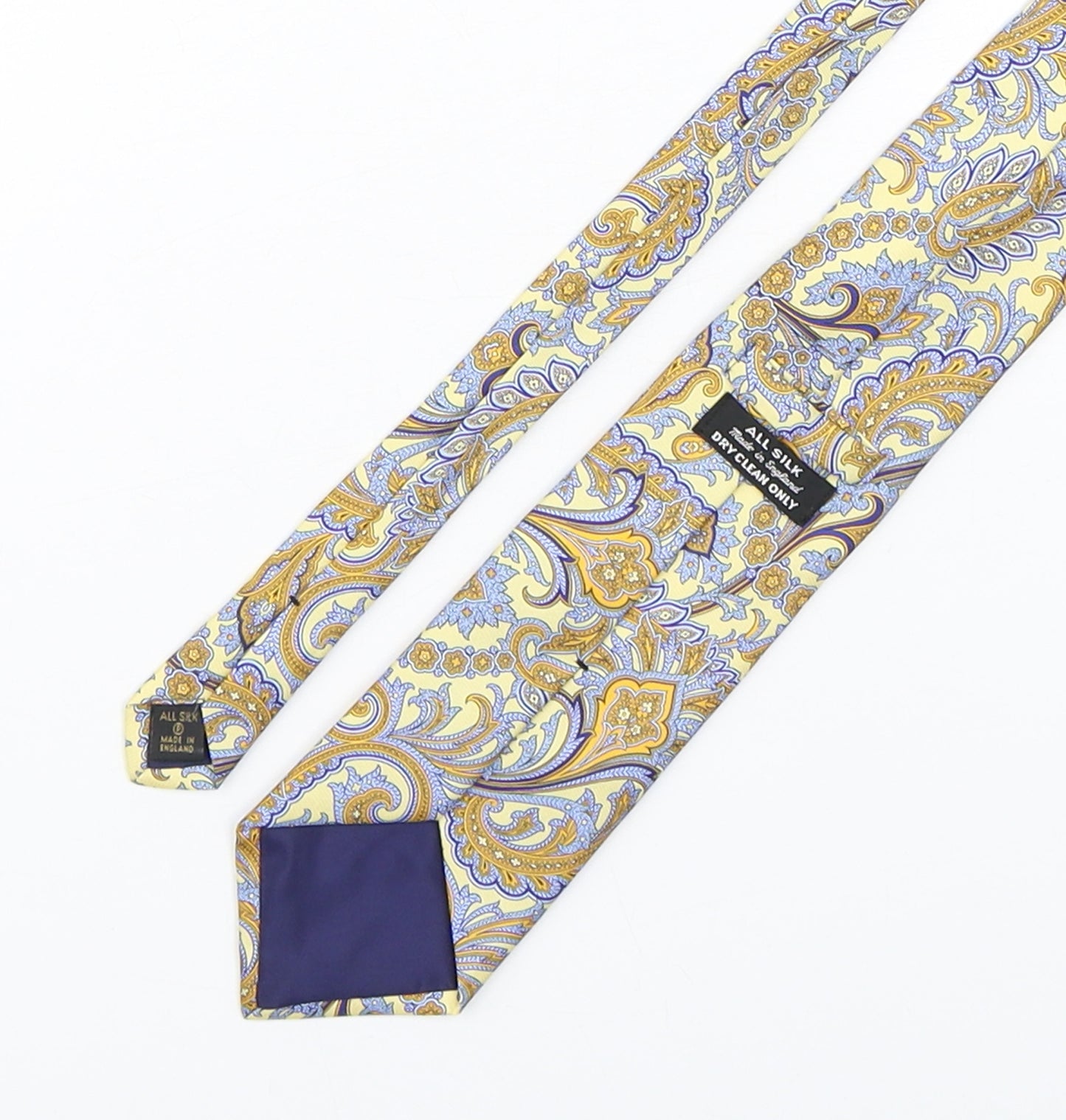 Preworn Mens Multicoloured Paisley Silk Pointed Tie One Size