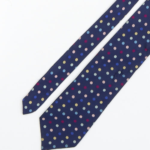 Marks and Spencer Mens Multicoloured Polka Dot Silk Pointed Tie One Size