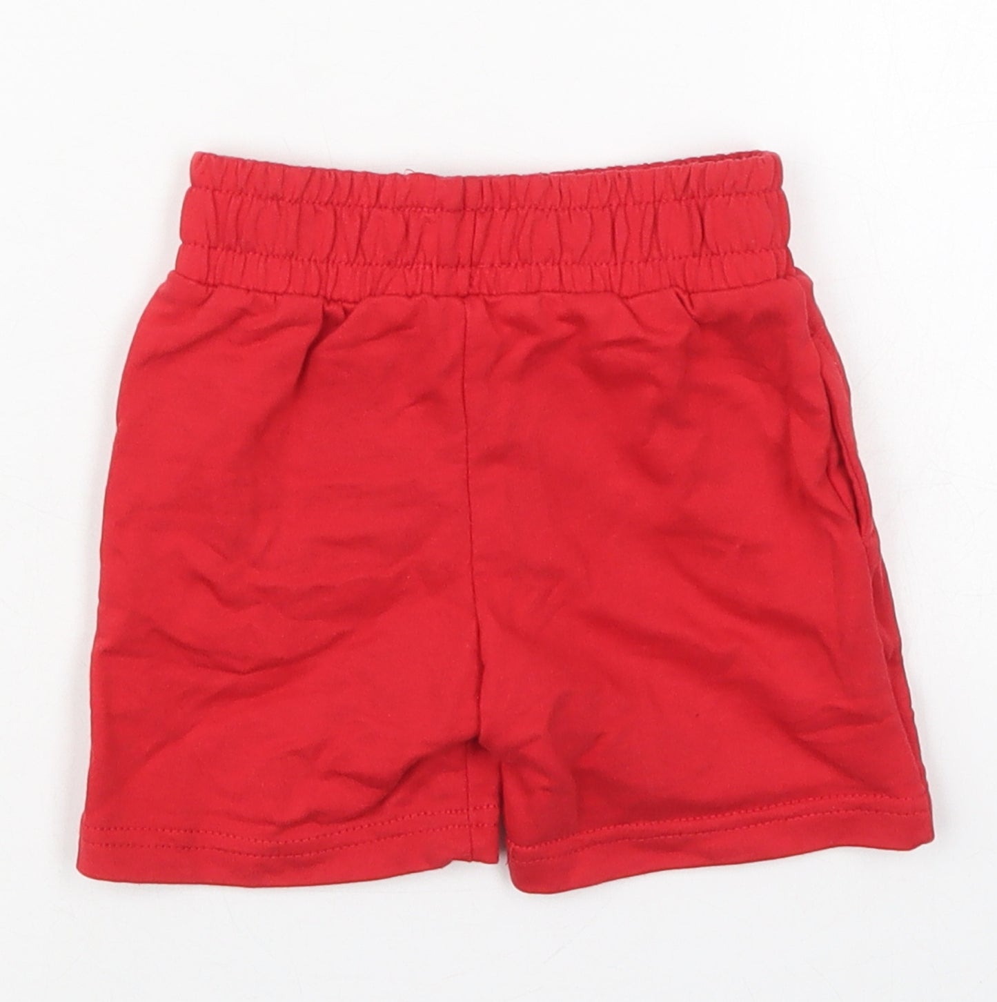 Dunnes Boys Red  Cotton Sweatpants Trousers Size 12-18 Months  Drawstring - Sweat Shorts
