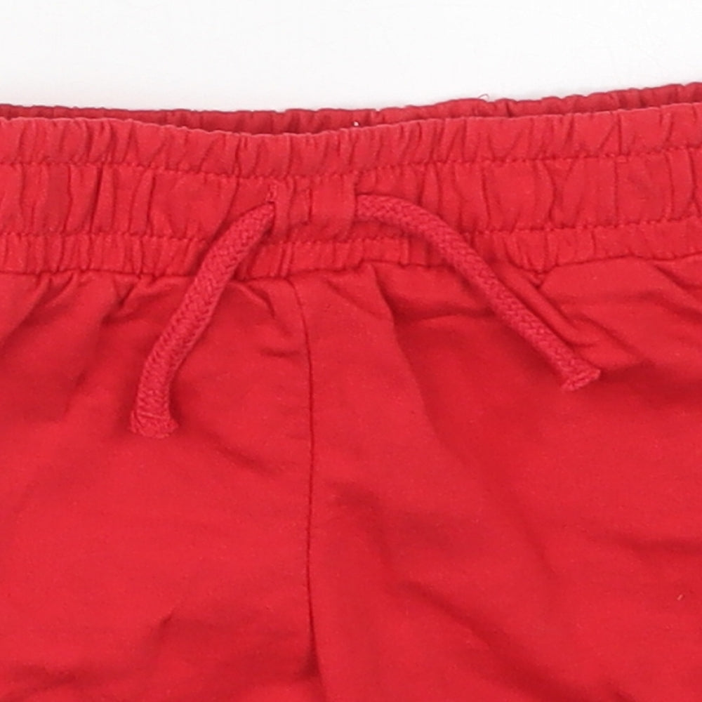Dunnes Boys Red  Cotton Sweatpants Trousers Size 12-18 Months  Drawstring - Sweat Shorts