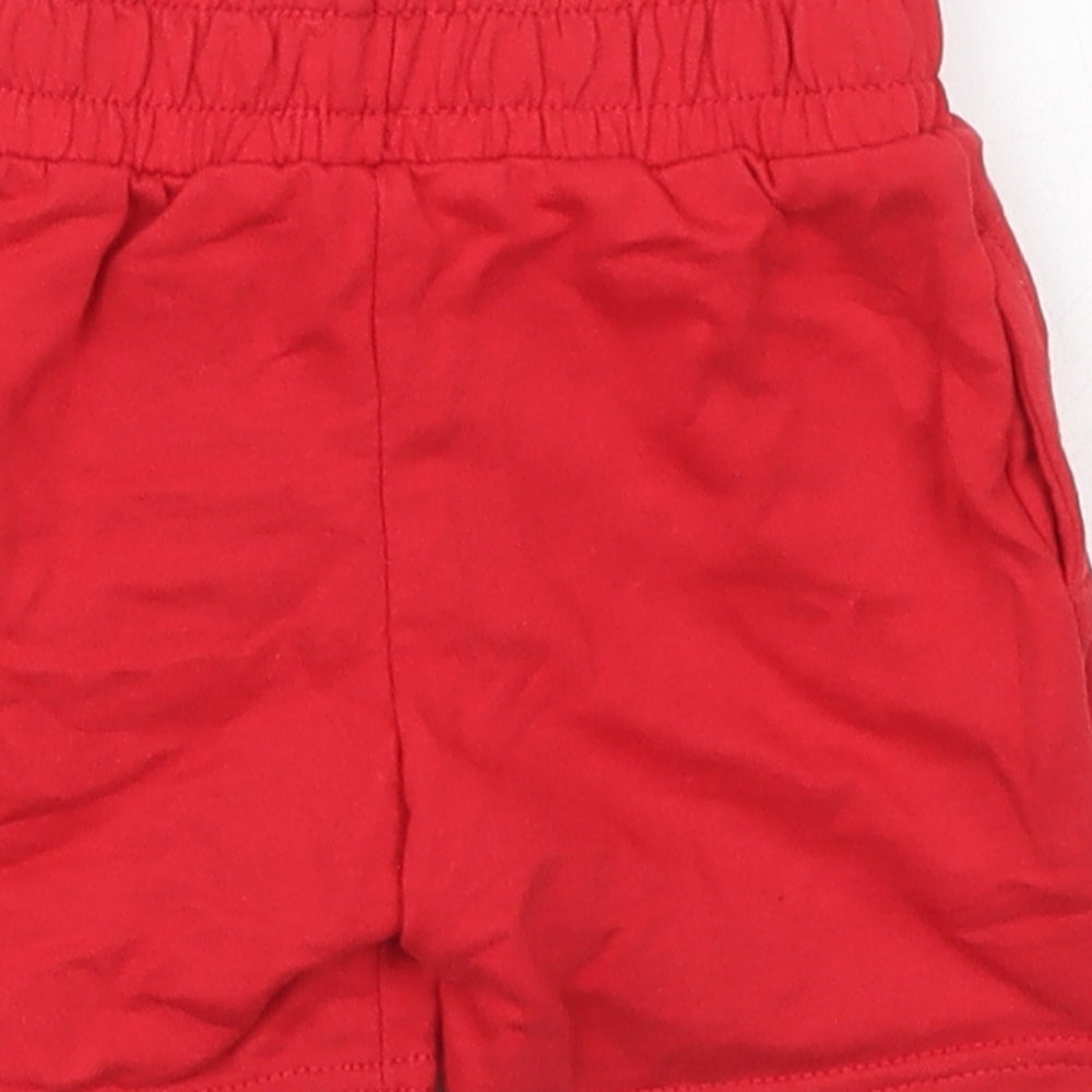 Dunnes Boys Red  Cotton Sweatpants Trousers Size 12-18 Months  Drawstring - Sweat Shorts