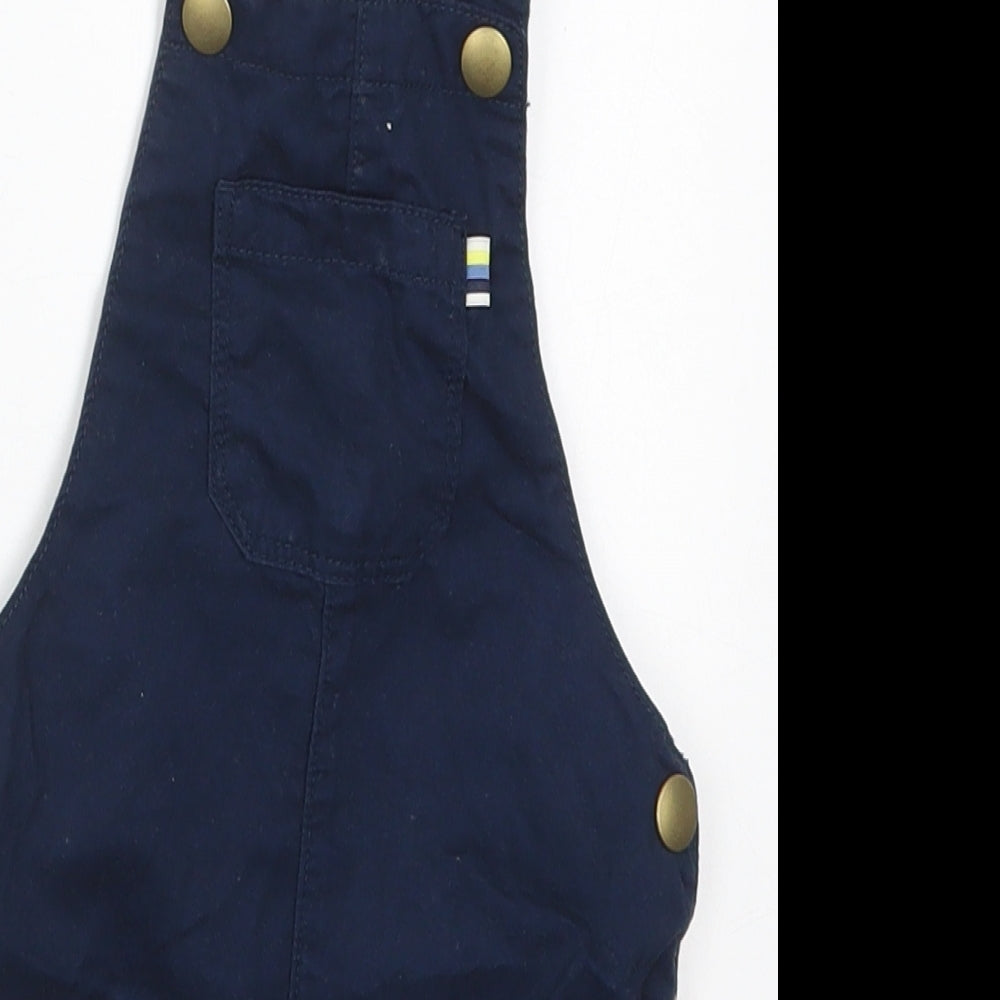 F&F Boys Blue  Cotton Dungaree One-Piece Size 12-18 Months  Button