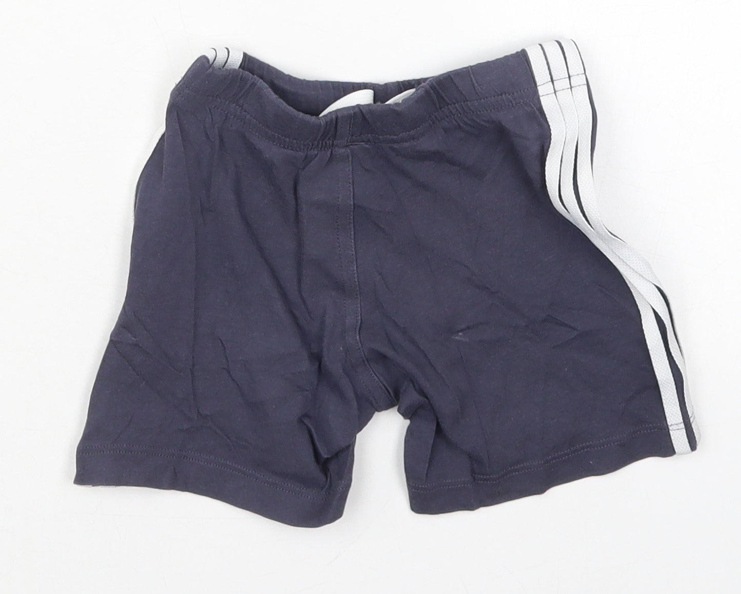 adidas Boys Blue  Cotton Sweatpants Trousers Size 12-18 Months  Drawstring