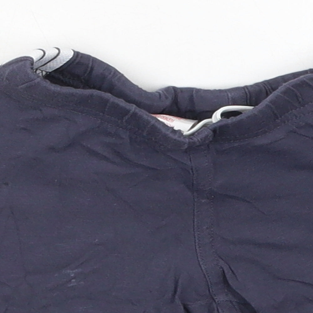 adidas Boys Blue  Cotton Sweatpants Trousers Size 12-18 Months  Drawstring