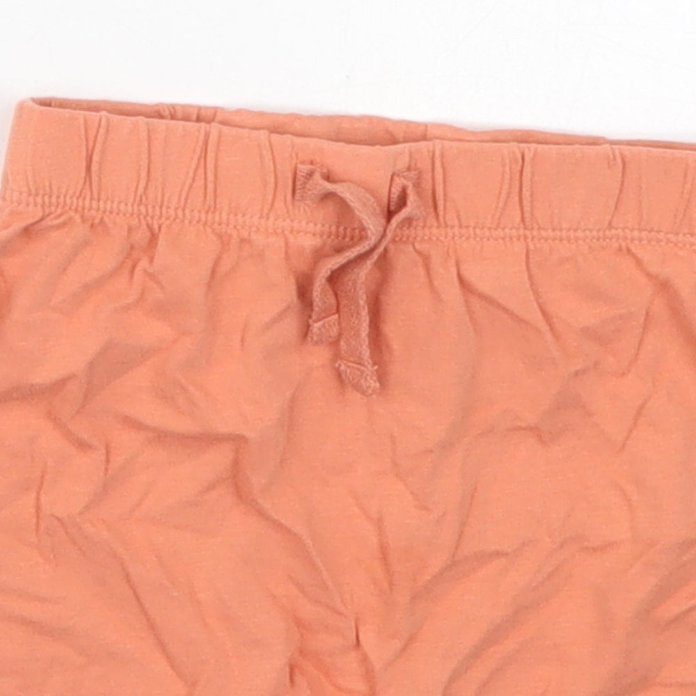 George Boys Orange  Cotton Sweatpants Trousers Size 12-18 Months  Drawstring - Sweat Shorts