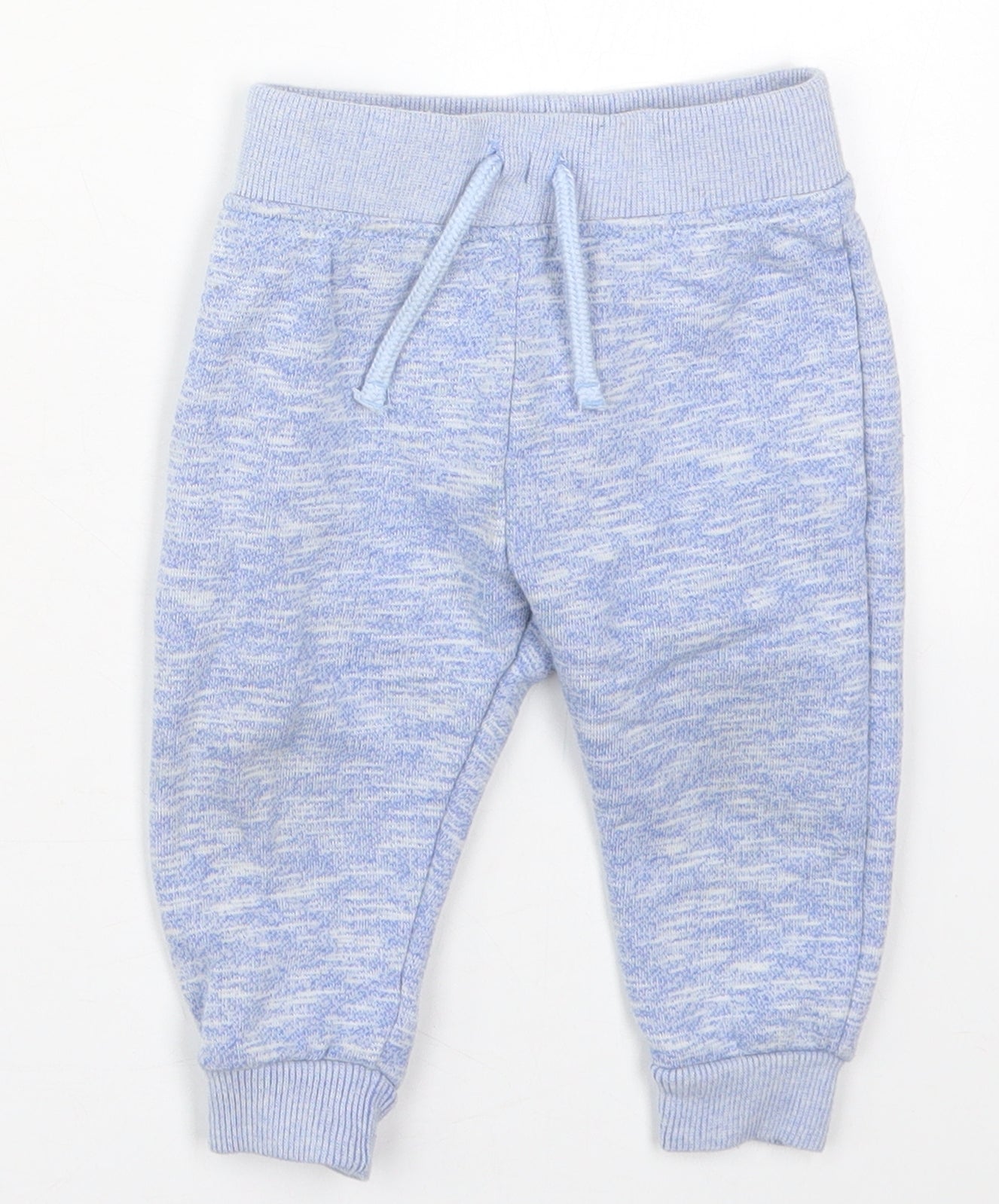 Primark Boys Blue  Cotton Sweatpants Trousers Size 9-12 Months  Drawstring