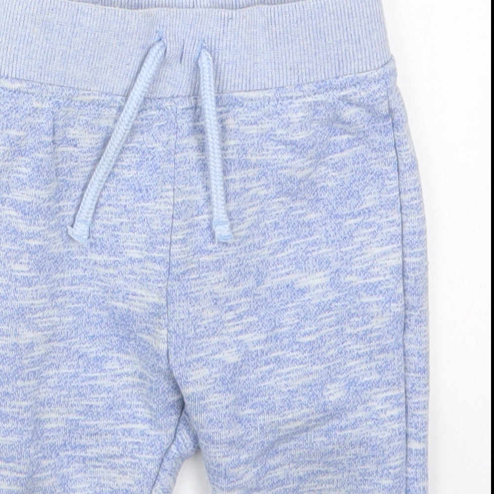 Primark Boys Blue  Cotton Sweatpants Trousers Size 9-12 Months  Drawstring