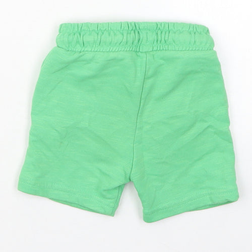 F&F Boys Green  Cotton Sweatpants Trousers Size 12-18 Months  Drawstring - Sweat Shorts