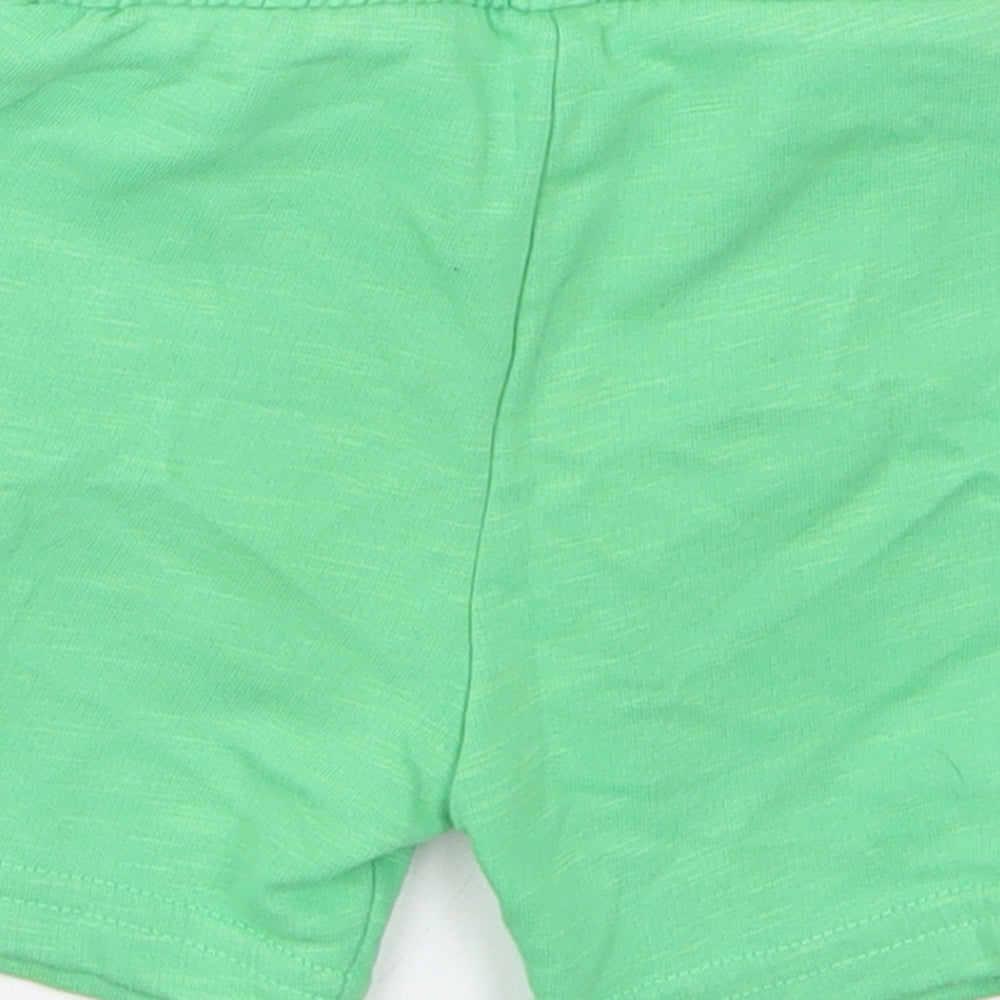 F&F Boys Green  Cotton Sweatpants Trousers Size 12-18 Months  Drawstring - Sweat Shorts