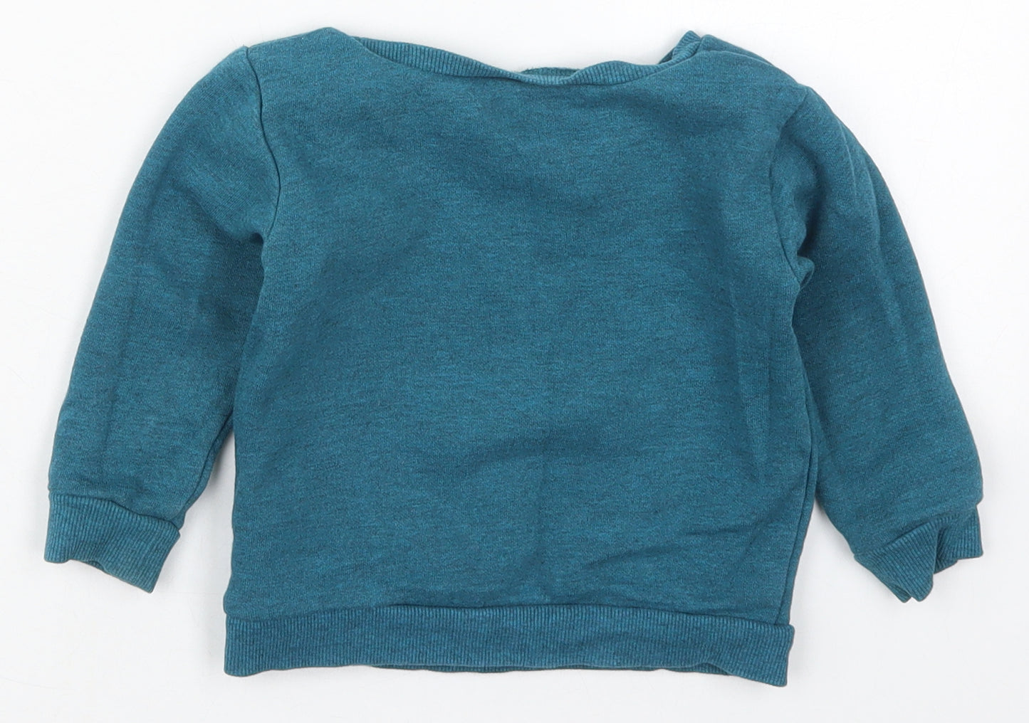 George Boys Blue  Cotton Basic T-Shirt Size 12-18 Months Crew Neck Pullover - Little Dude