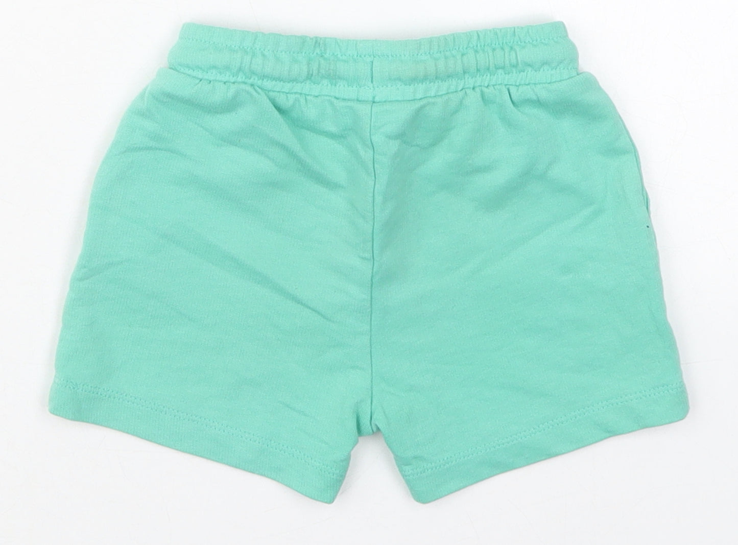 Matalan Boys Green  Cotton Sweatpants Trousers Size 12-18 Months  Drawstring - Sweat Shorts