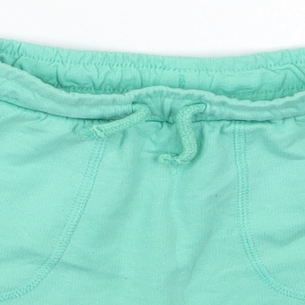 Matalan Boys Green  Cotton Sweatpants Trousers Size 12-18 Months  Drawstring - Sweat Shorts