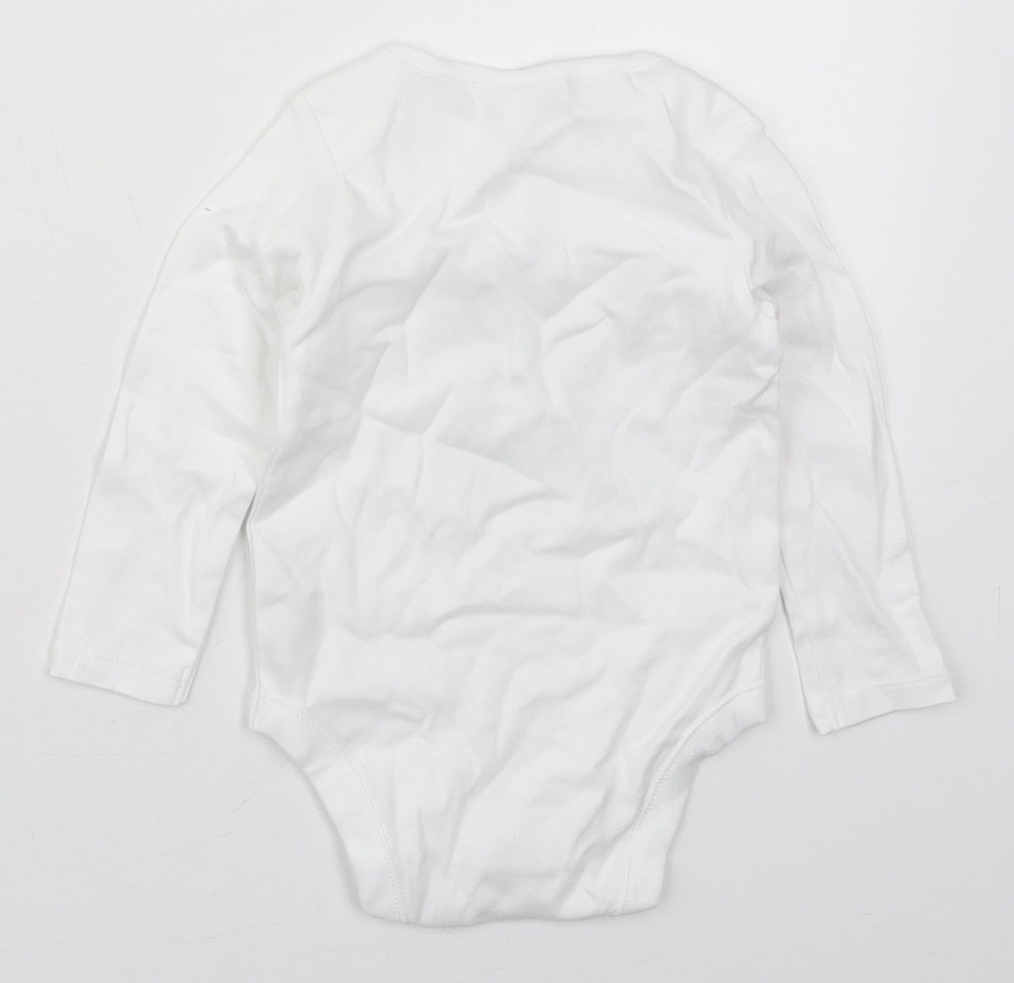 F&F Baby White  Cotton Babygrow One-Piece Size 6-9 Months  Button - Winnie The Pooh