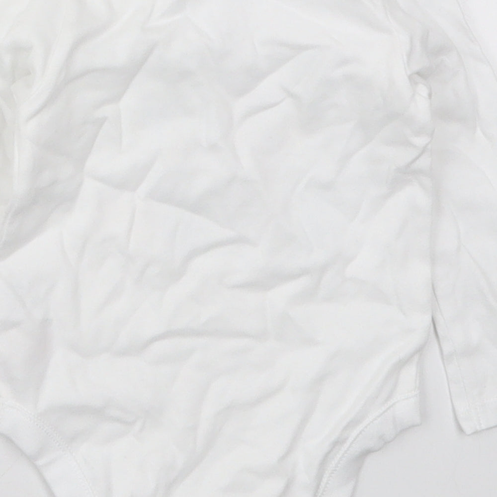 F&F Baby White  Cotton Babygrow One-Piece Size 6-9 Months  Button - Winnie The Pooh