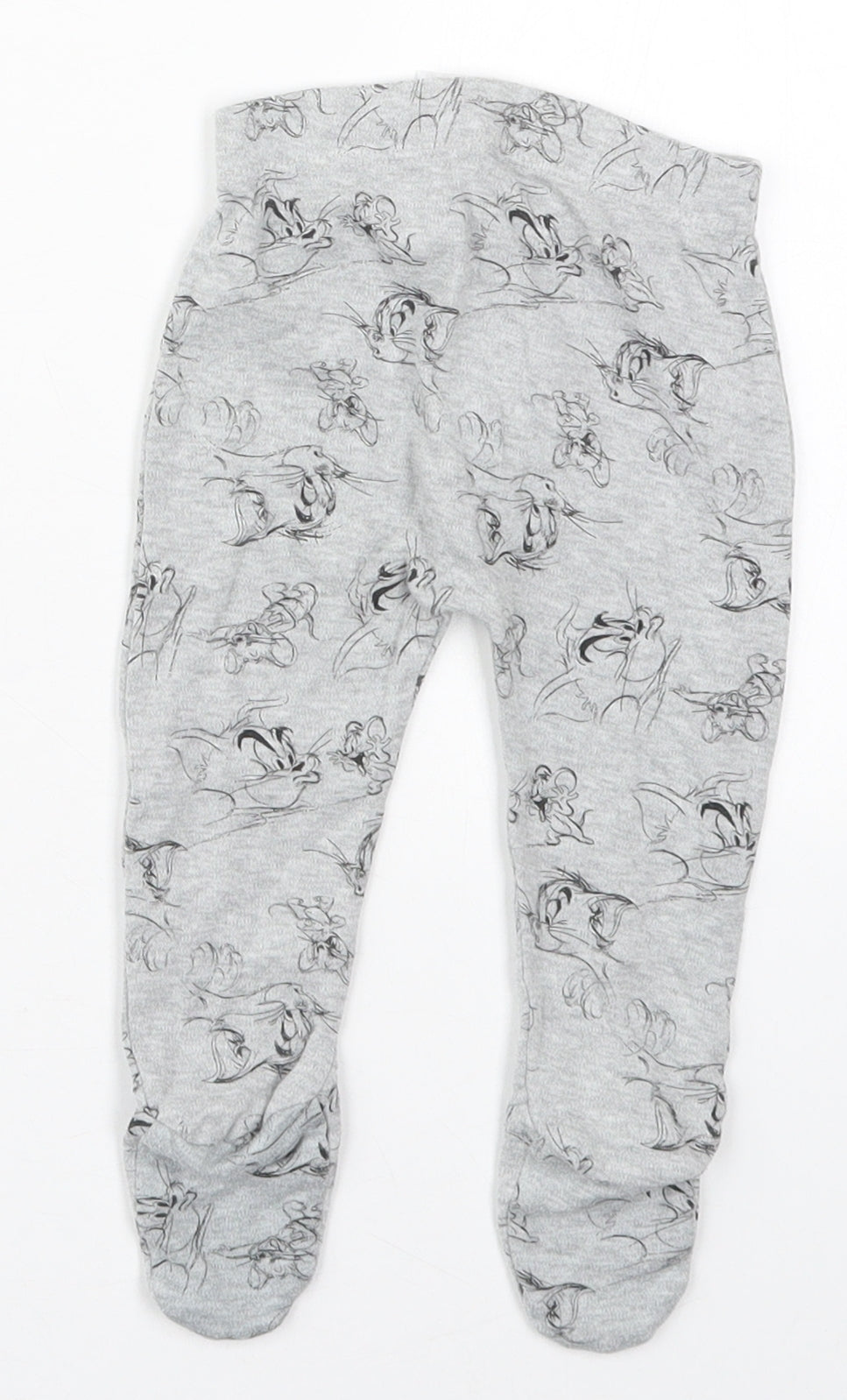 George Baby Grey  Cotton Capri Leggings Size 6-9 Months  Drawstring - Tom & Jerry