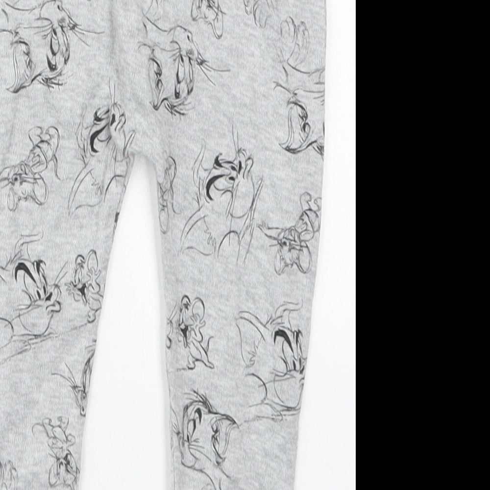 George Baby Grey  Cotton Capri Leggings Size 6-9 Months  Drawstring - Tom & Jerry