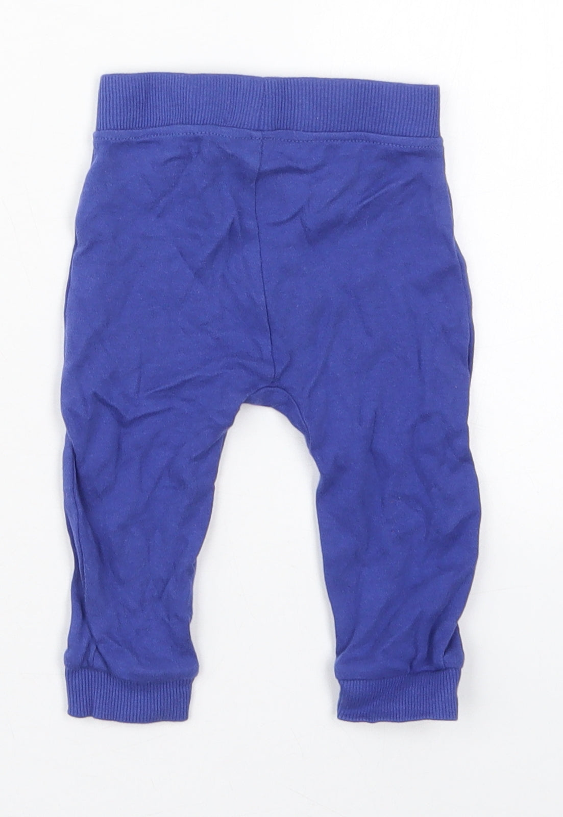 George Boys Blue  Cotton Sweatpants Trousers Size 6-9 Months  Drawstring