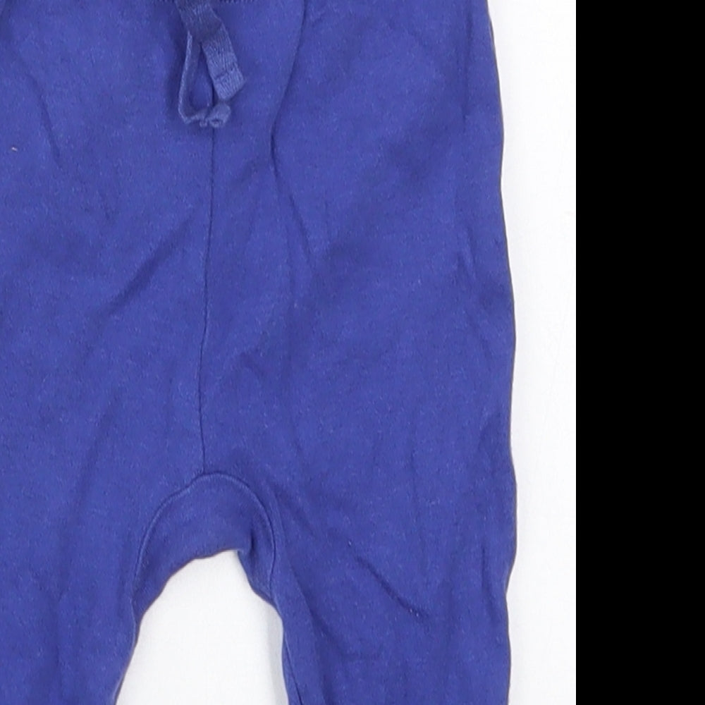 George Boys Blue  Cotton Sweatpants Trousers Size 6-9 Months  Drawstring