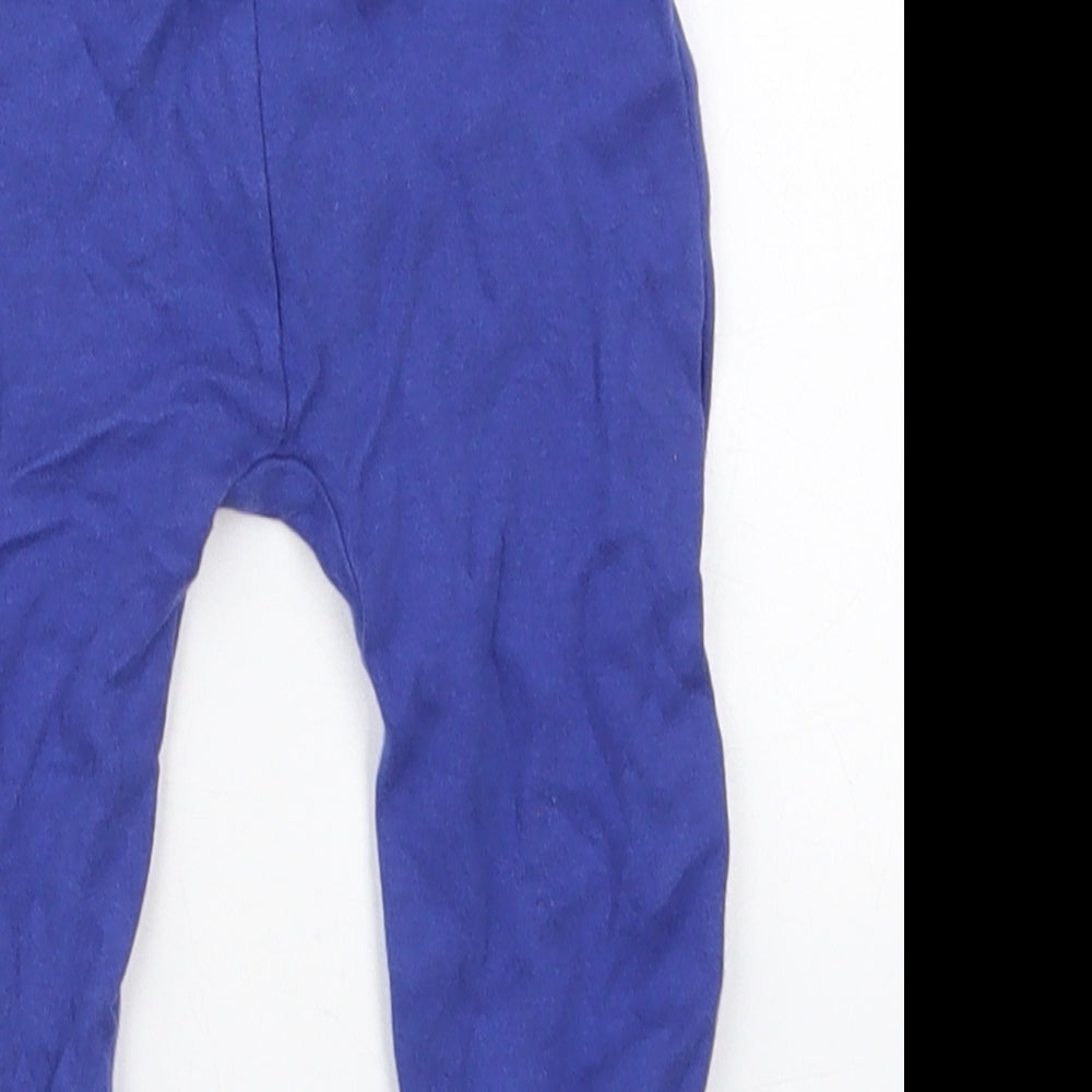 George Boys Blue  Cotton Sweatpants Trousers Size 6-9 Months  Drawstring