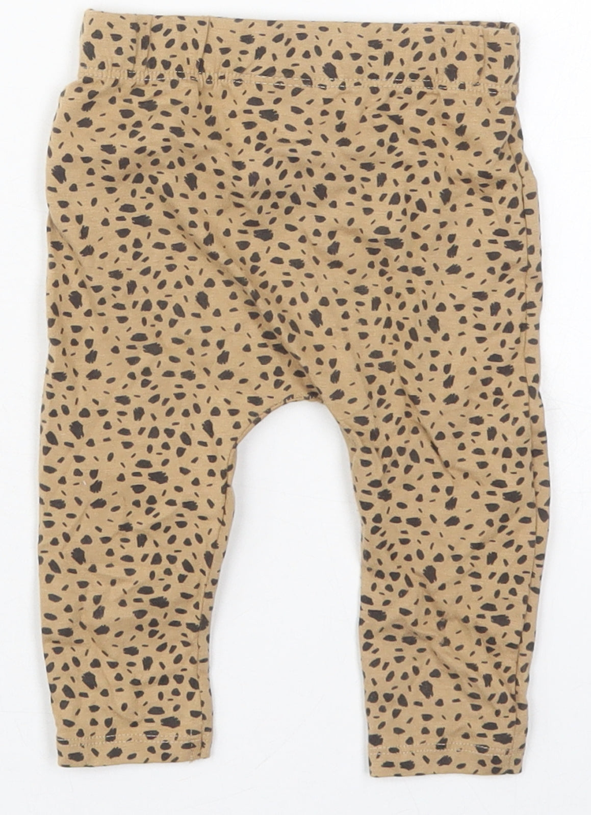 F&F Baby Brown Animal Print Cotton Capri Leggings Size 6-9 Months   - Lion King Simba