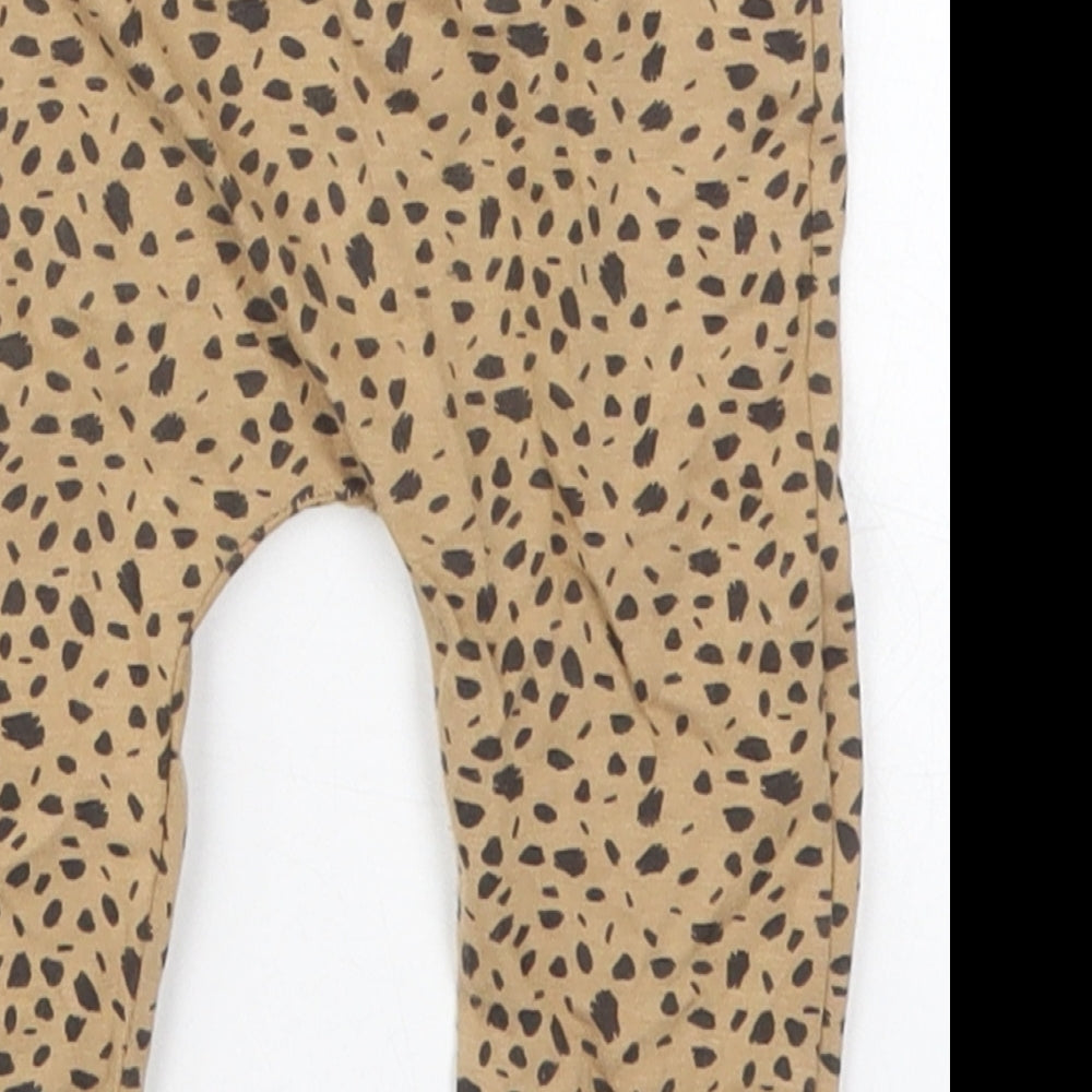 F&F Baby Brown Animal Print Cotton Capri Leggings Size 6-9 Months   - Lion King Simba
