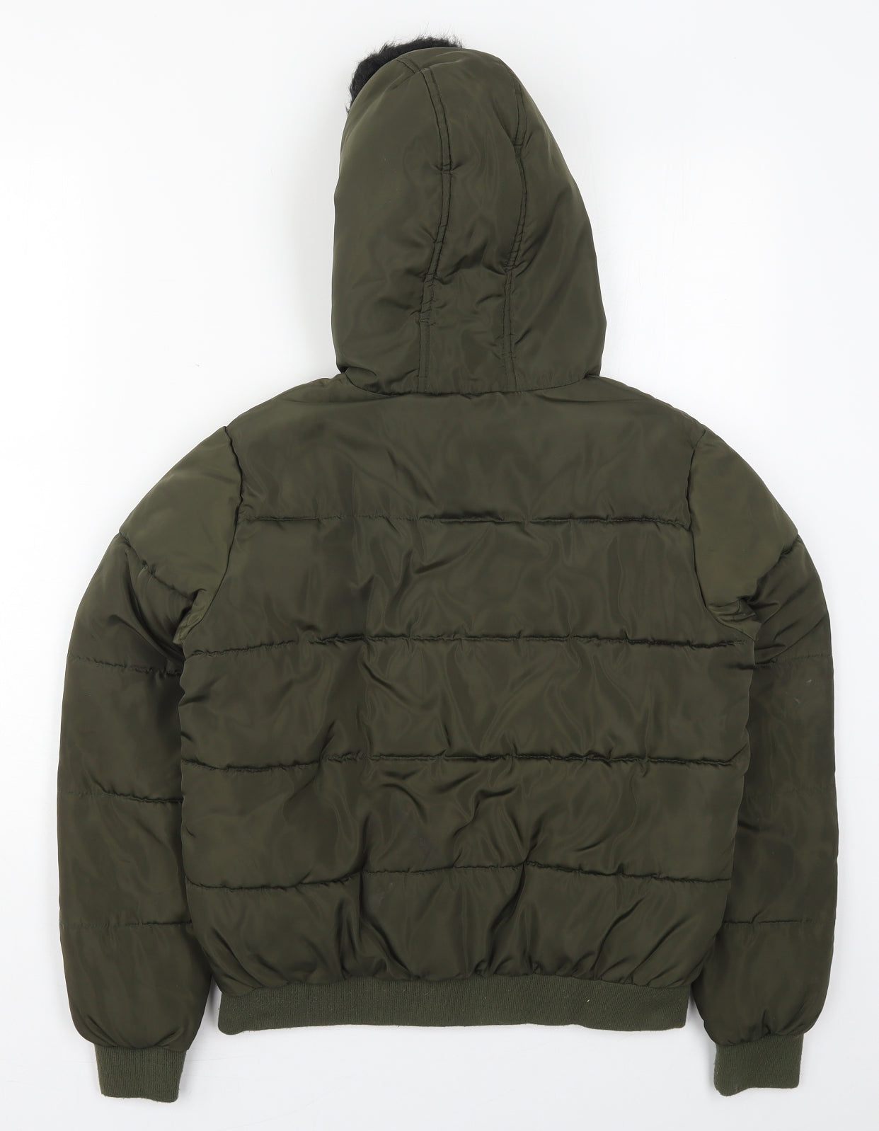 F&F Girls Green   Basic Coat Coat Size 12-13 Years  Zip