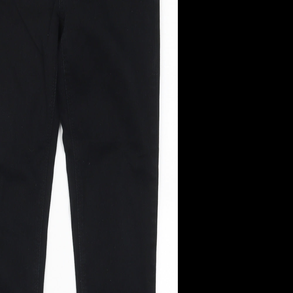 Yes Yes Womens Black  Cotton Skinny Jeans Size 12 L28 in Regular Button