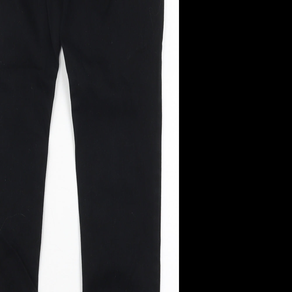 Yes Yes Womens Black  Cotton Skinny Jeans Size 12 L28 in Regular Button