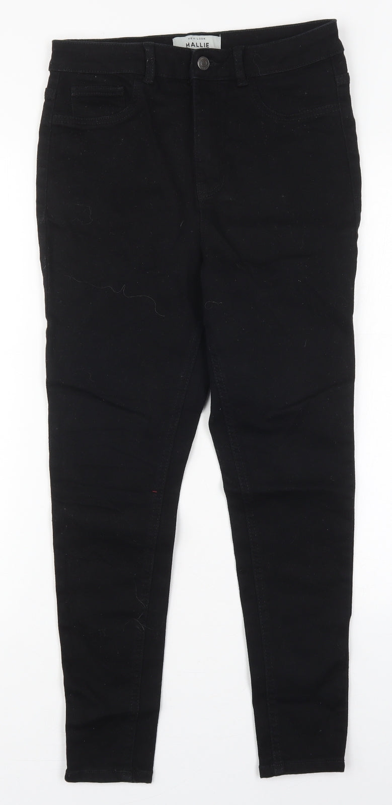 New Look Womens Black  Cotton Skinny Jeans Size 12 L28 in Regular Button