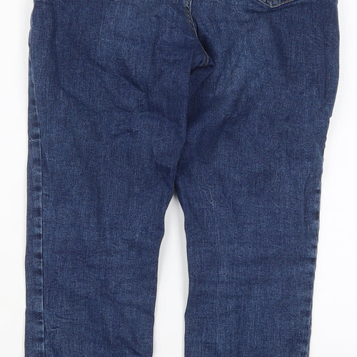 New Look Womens Blue  Cotton Skinny Jeans Size 12 L25 in Regular Button