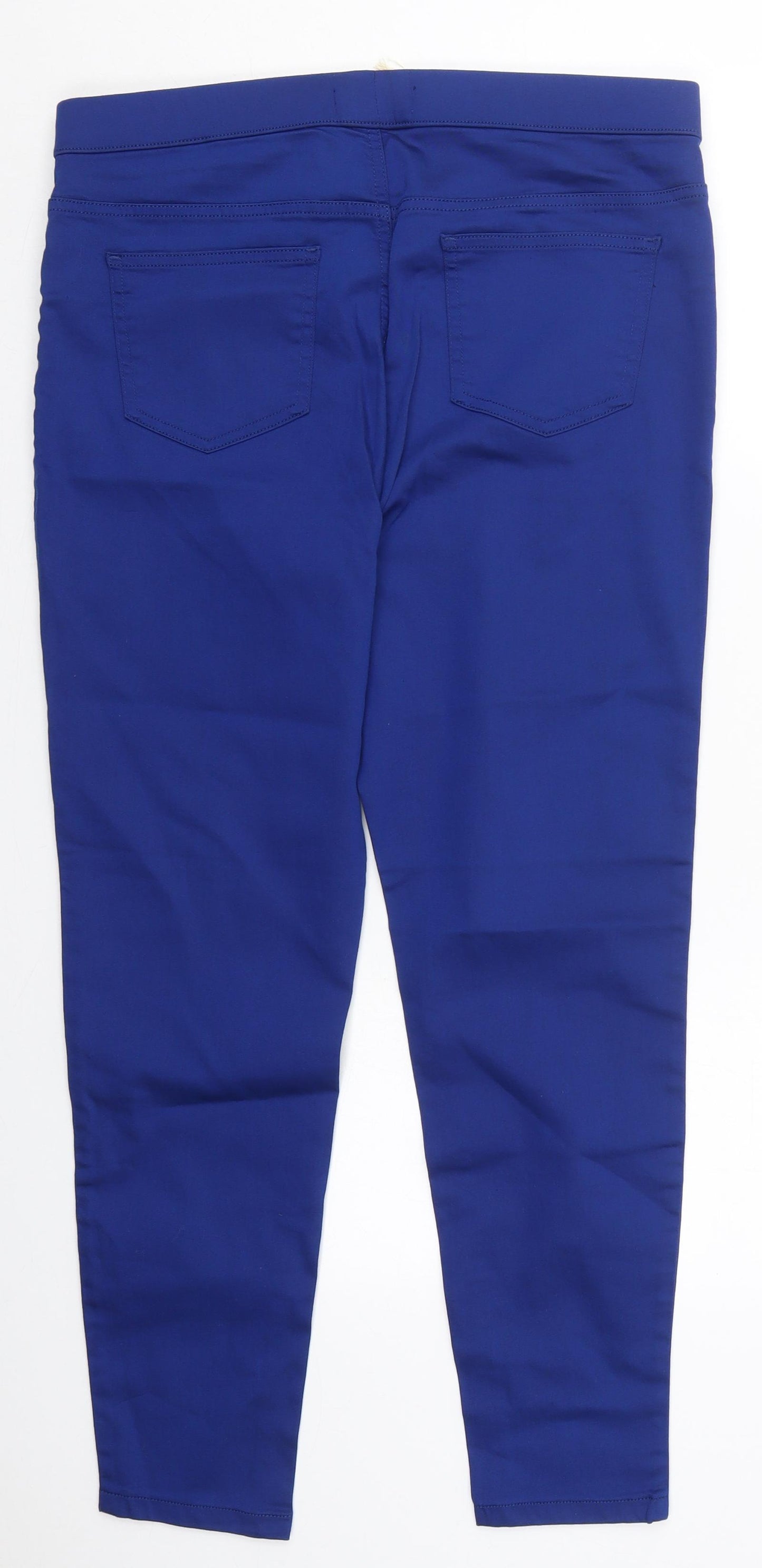 Marks and Spencer Womens Blue  Cotton Jegging Jeans Size 16 L27 in Regular