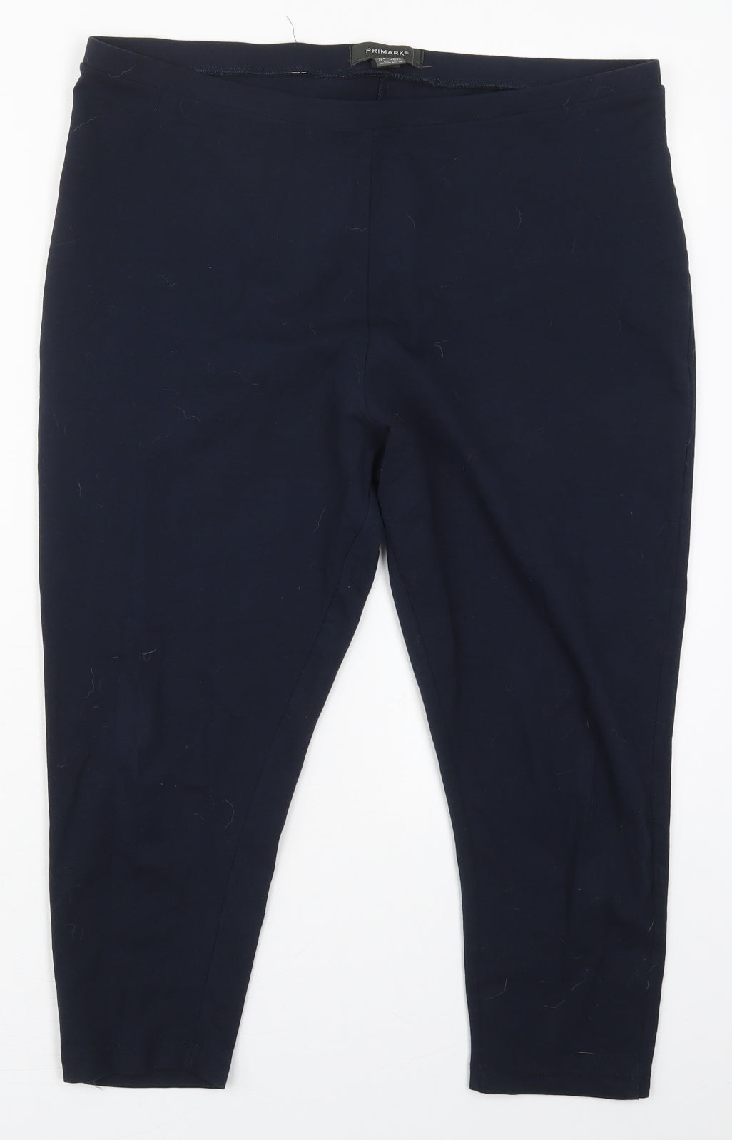Primark Womens Blue  Cotton Cropped Leggings Size 16 L20 in