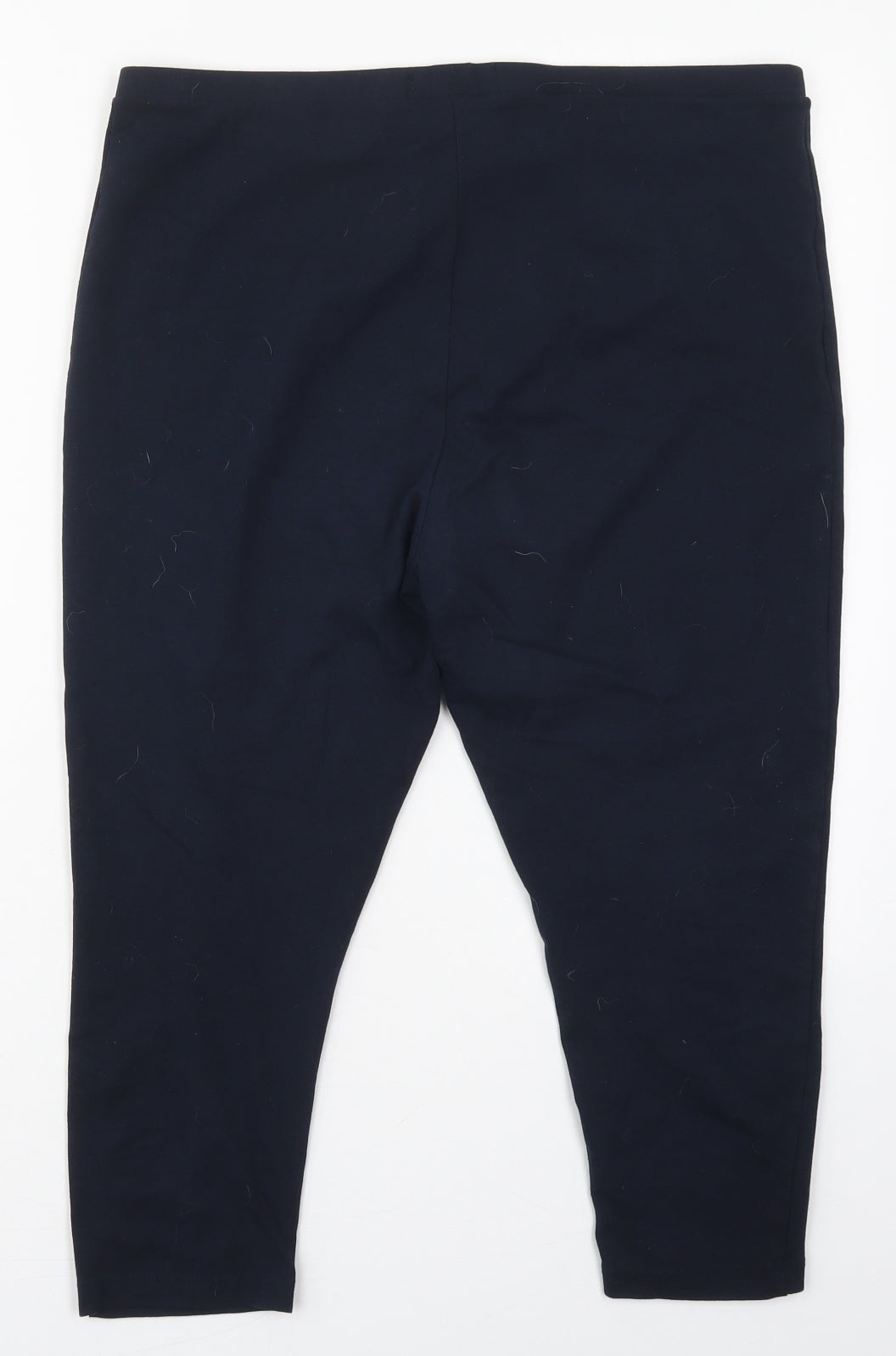 Primark Womens Blue  Cotton Cropped Leggings Size 16 L20 in