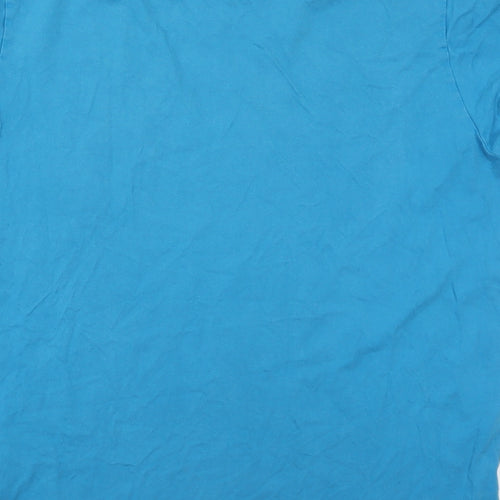 George Mens Blue  Cotton  T-Shirt Size M Crew Neck  - Cookie Monster