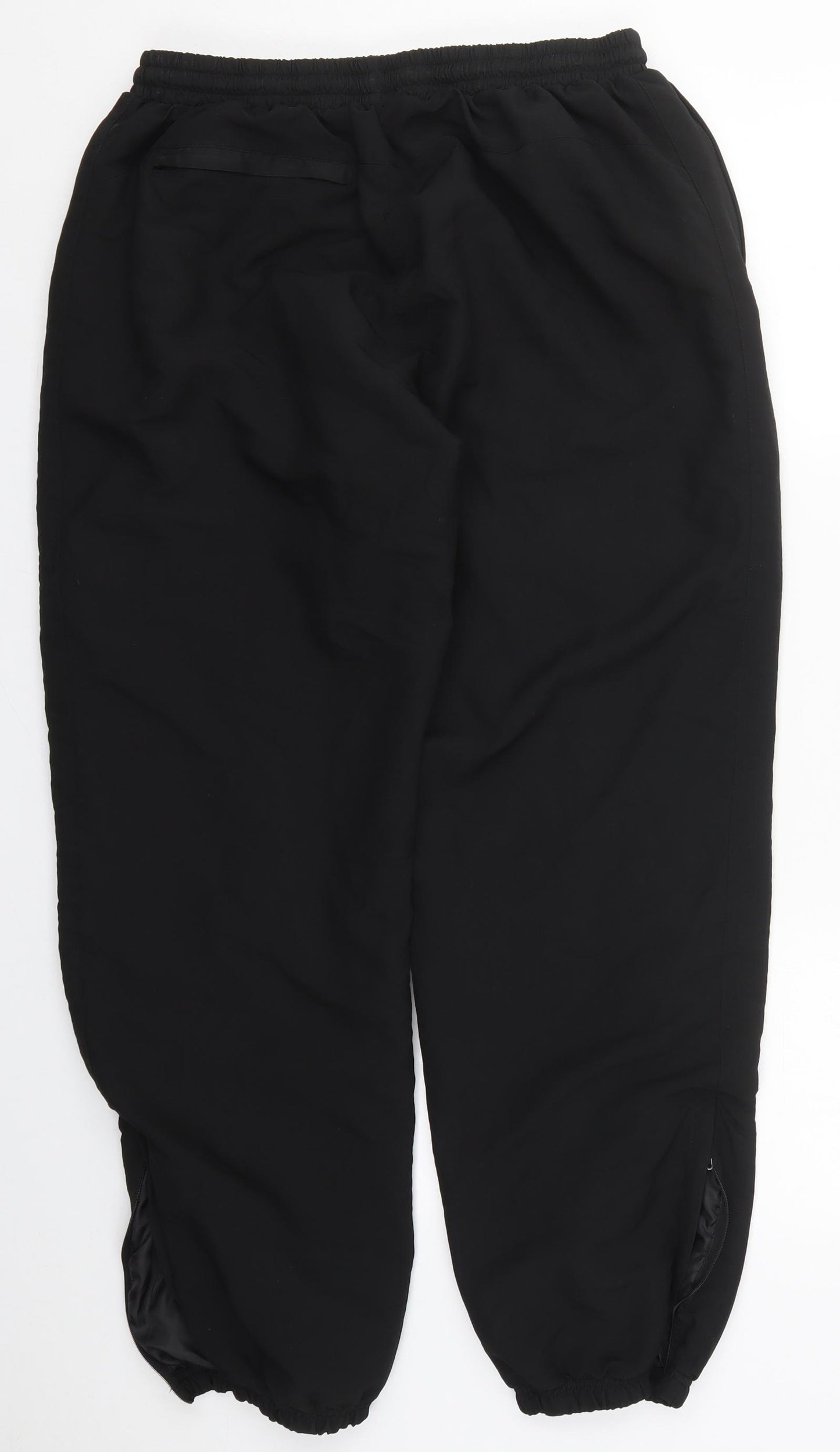 Lonsdale Mens Black  Polyester Track Pants Trousers Size XL L31 in Regular Drawstring