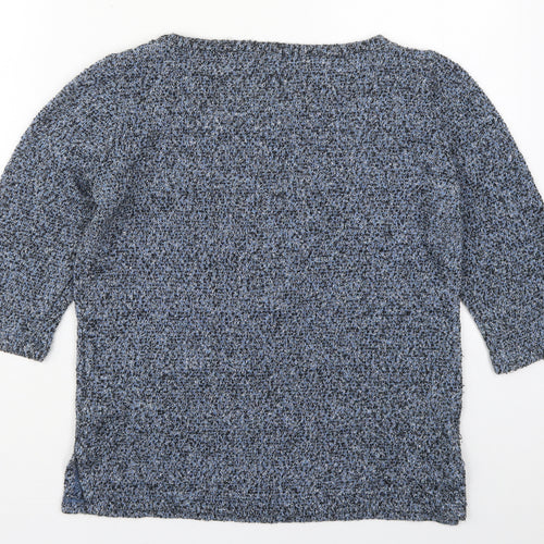 New Look Womens Blue Round Neck  Polyester Pullover Jumper Size 10