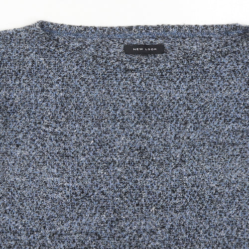 New Look Womens Blue Round Neck  Polyester Pullover Jumper Size 10
