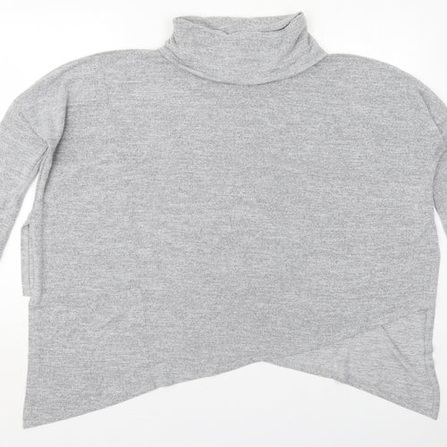 New Look Womens Grey Roll Neck  Viscose Pullover Jumper Size M