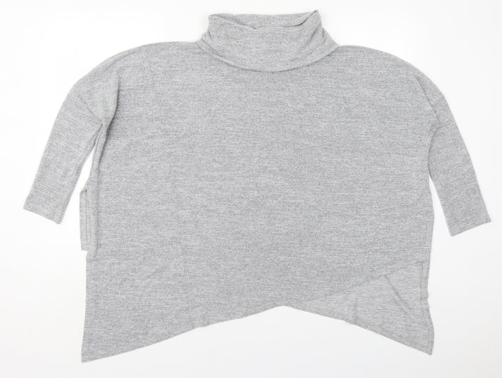 New Look Womens Grey Roll Neck Viscose Pullover Jumper Size M