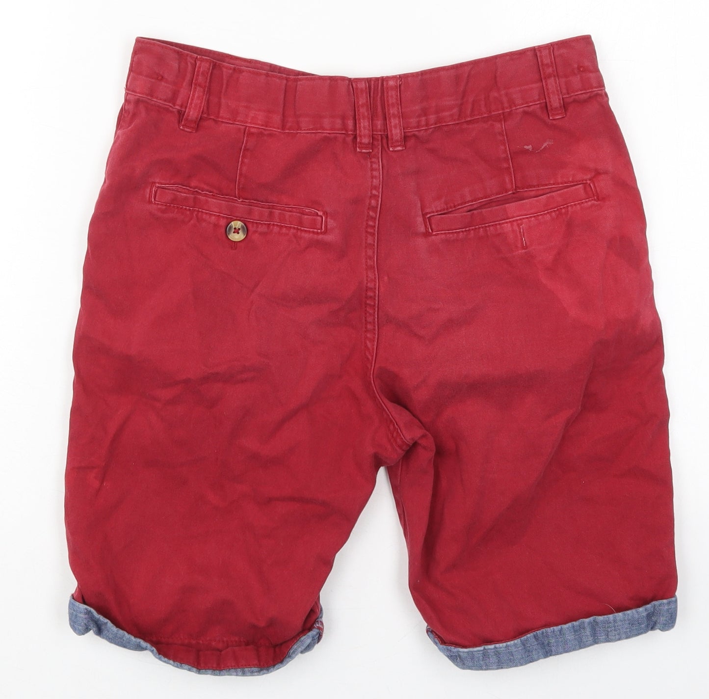 F&F Boys Red  Cotton Bermuda Shorts Size 12-13 Years  Regular