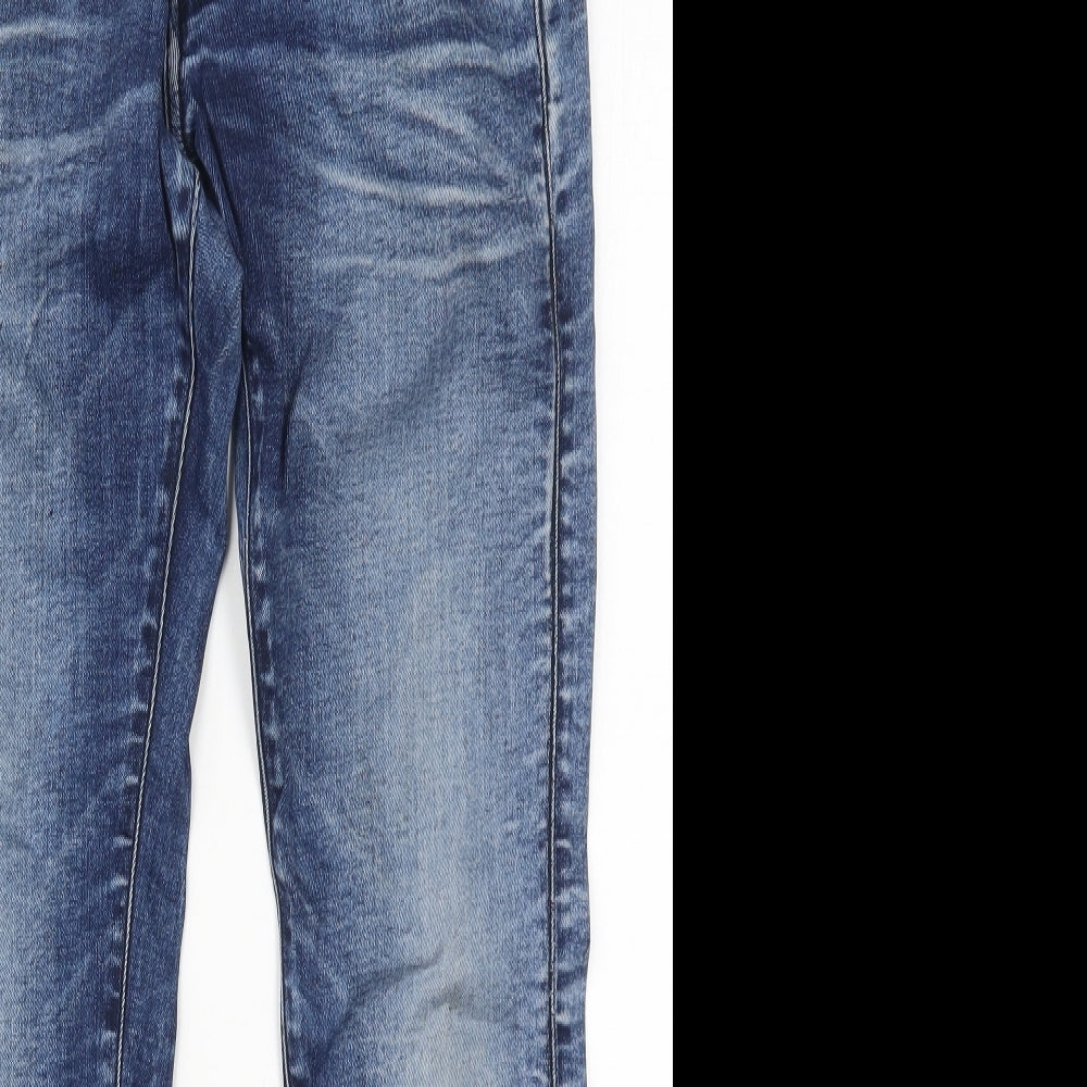 G-Star Mens Blue  Cotton Straight Jeans Size 29 L30 in Slim Button