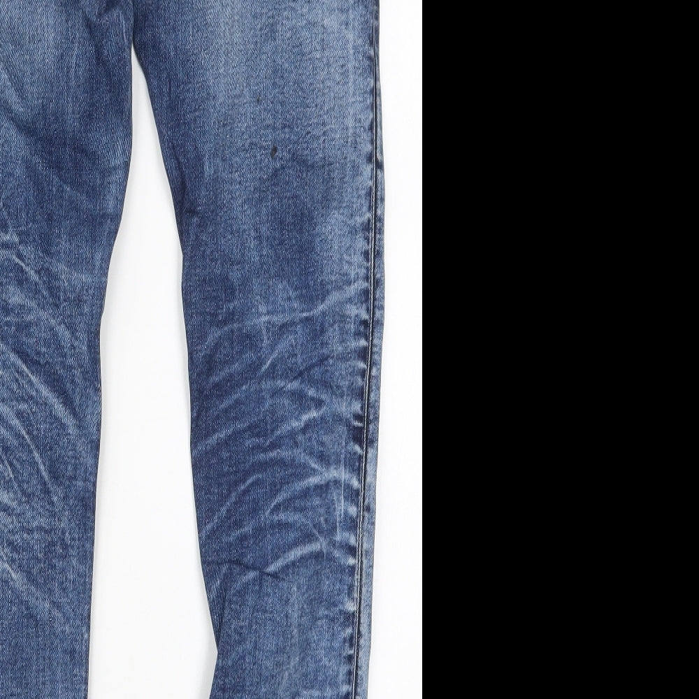 G-Star Mens Blue  Cotton Straight Jeans Size 29 L30 in Slim Button
