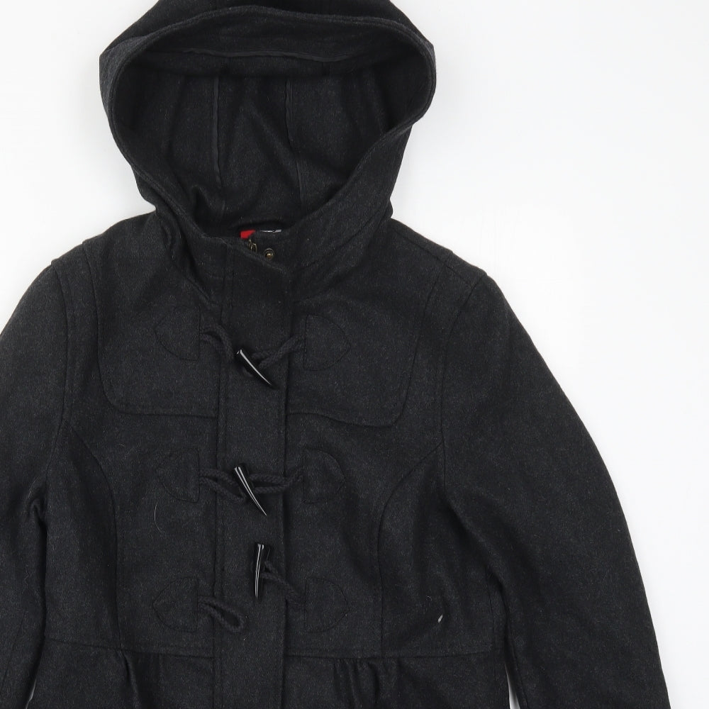 H&M Womens Grey   Pea Coat Coat Size 16  Zip