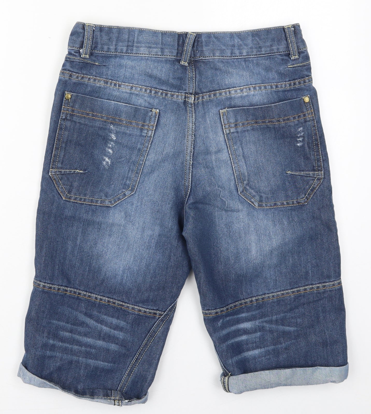 F&F Boys Blue  Cotton Bermuda Shorts Size 12-13 Years  Regular