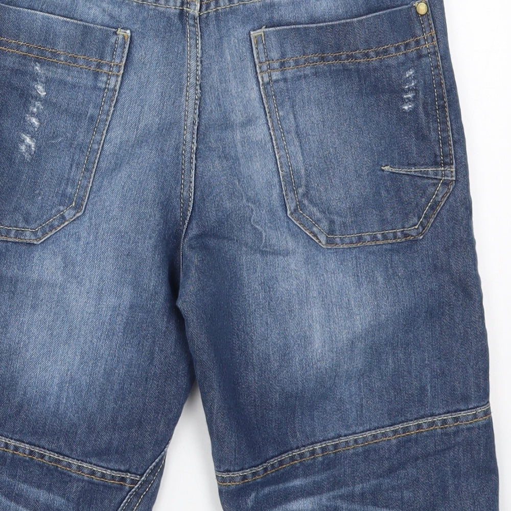 F&F Boys Blue  Cotton Bermuda Shorts Size 12-13 Years  Regular