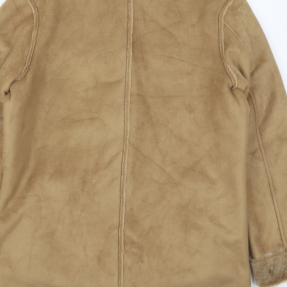 Debenhams Womens Beige   Overcoat Coat Size 12  Button