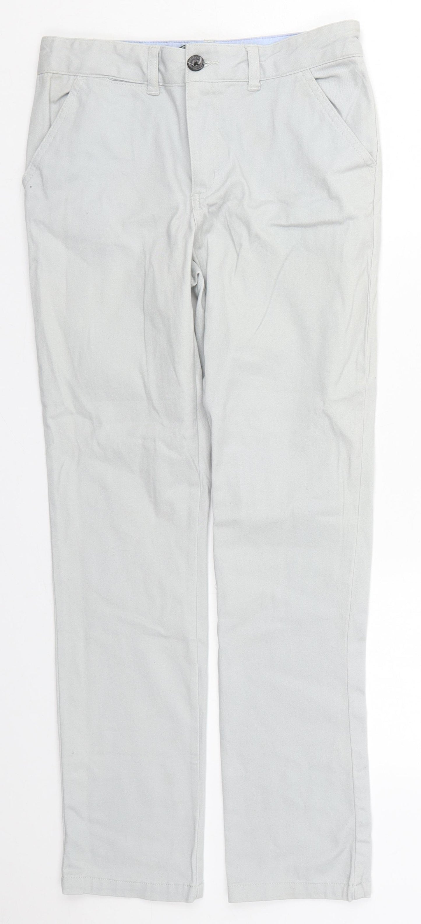Lyle & Scott Boys Grey  Cotton Chino Trousers Size 12-13 Years  Regular Button
